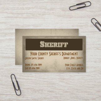 Sheriff Business Card Visitenkarte