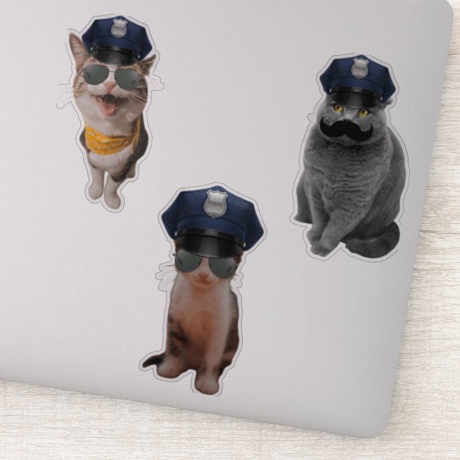 Sheriff Cat Aufkleber (Detail)