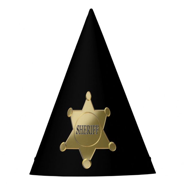 Sheriff golden star partyhütchen (Vorderseite)