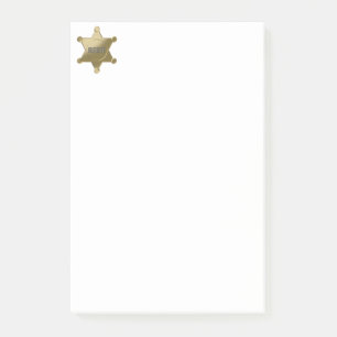 Sheriff golden star post-it klebezettel