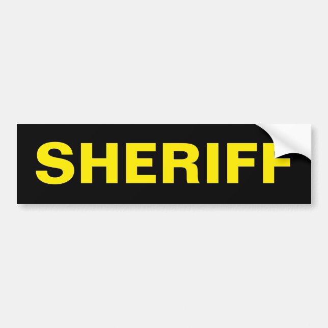 SHERIFF - goldener gelber Logo-Autoaufkleber Autoaufkleber (Vorne)
