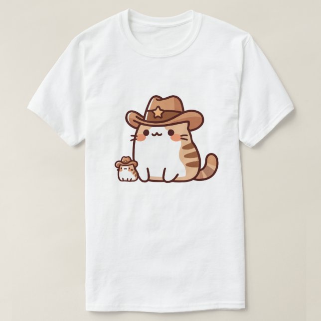 Sheriff Katze T-Shirt (Design vorne)