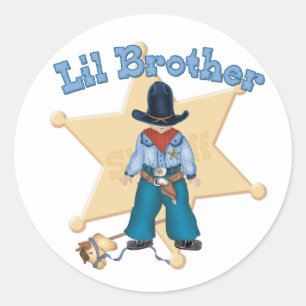 Sheriff Little Brother Runder Aufkleber