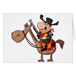 Sheriff mit Gewehr auf Pferd
