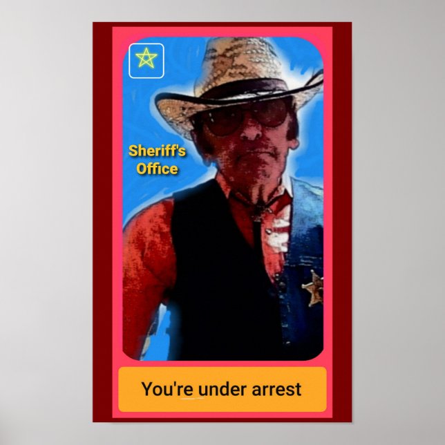 Sheriff-Plakat, Polizei-Misc, Polizei-Kunstplakat Poster (Vorne)