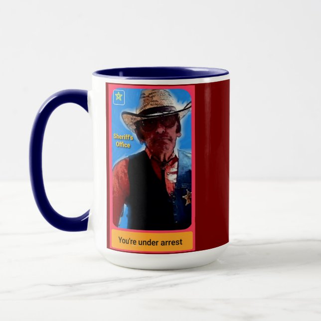 Sheriff-Plakat, Polizei-Misc, Polizei-Kunstplakat Tasse (Links)