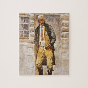 Sheriff-Porträt von Seltzer, Vintage West Cowboy