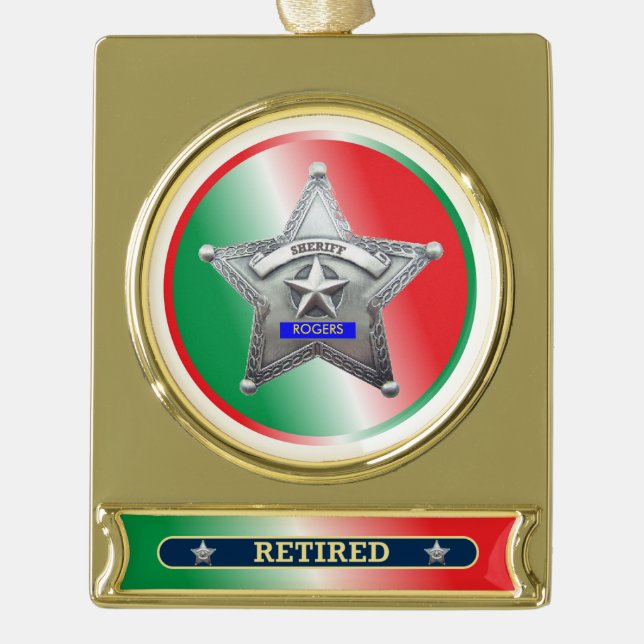 Sheriff Remüde Custom Christmas Ornament (Vorderseite)