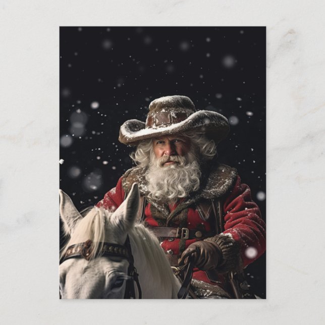 Sheriff Santa Claus Postkarte (Vorderseite)