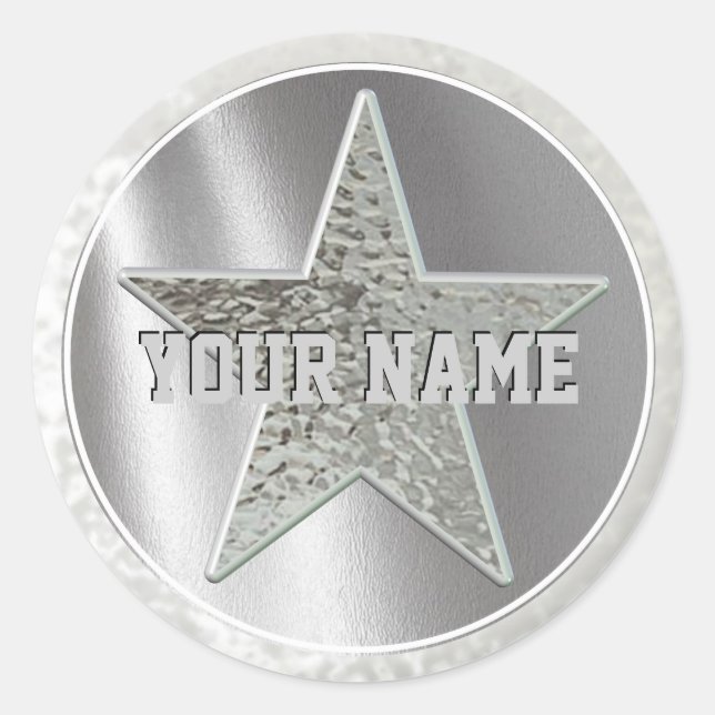 Sheriff Star Sticker mit Ihrem Namen! (Vorderseite)