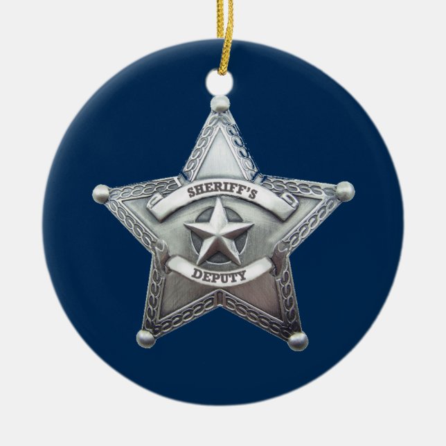 Sheriff Stellvertretendes Abzeichen Keramikornament (Vorne)