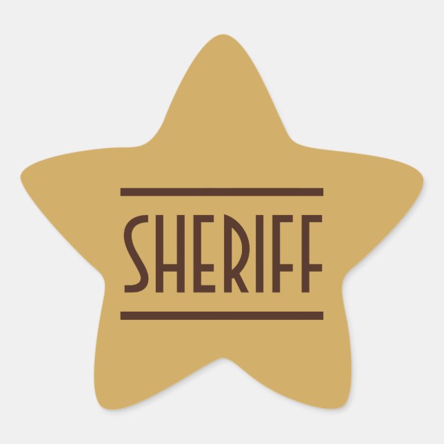 Sheriff Stern-Aufkleber (Vorderseite)