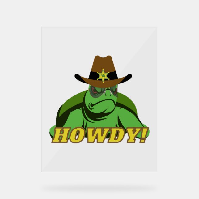Sheriff Turtle Acrylschild (Vorderseite)