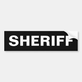 SHERIFF - weißer Logo-Autoaufkleber Autoaufkleber