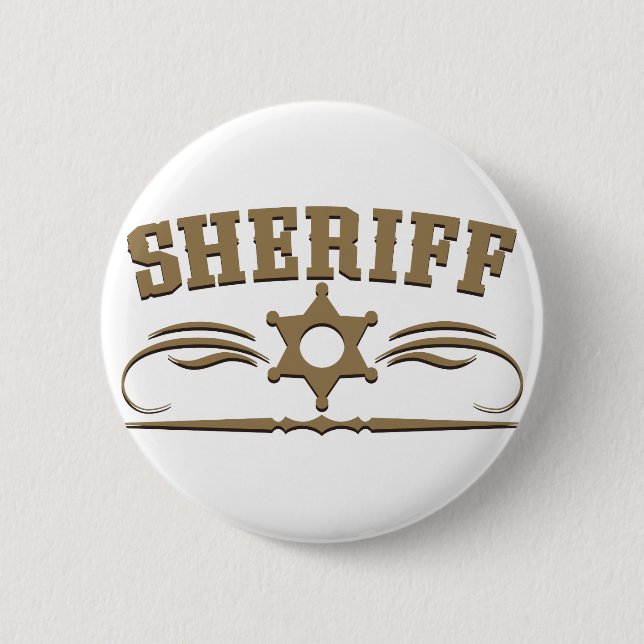 Sheriff-Western-Art Button (Vorderseite)