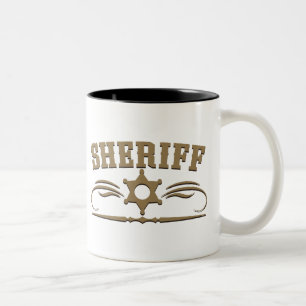 Sheriff-Western-Art Zweifarbige Tasse