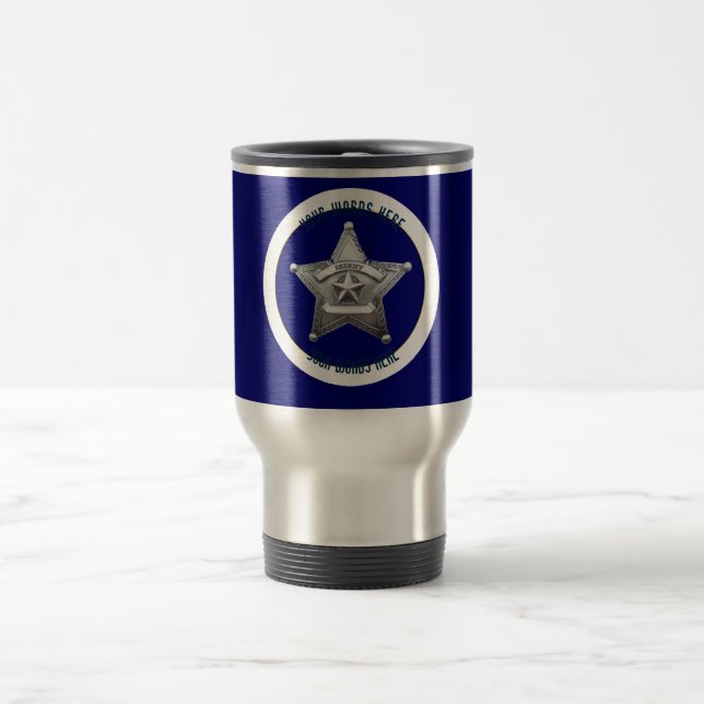 Sheriffs Abzeichen Universell Custom Reisebecher (Mittel)