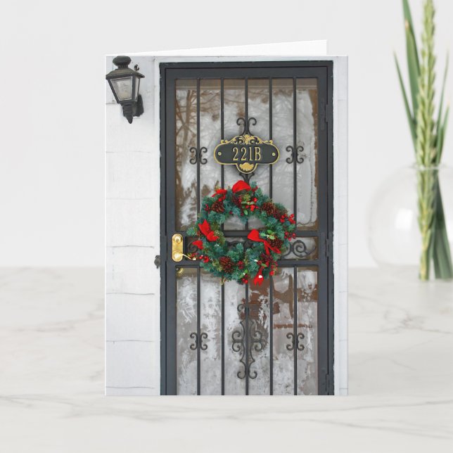 Sherlock 221B Weihnachtskarte Feiertagskarte (Vorderseite)