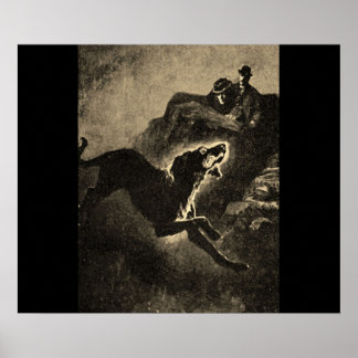 Sherlock Holmes Hound der Baskervilles Vintag Poster