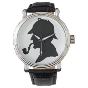 Sherlock Holmes Silhouette-Armbanduhr Armbanduhr