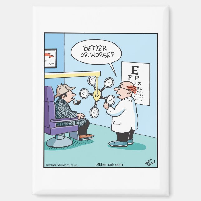 Sherlock Homes Augenarzt Magnet (Vorderseite)