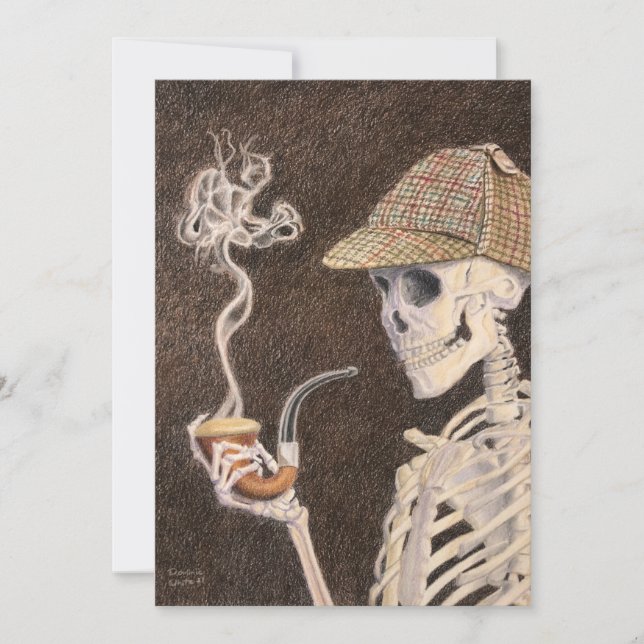 Sherlock Knochen Einladung (Vorderseite)