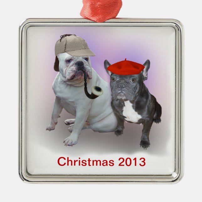 Sherlock und Dr. Silbernes Ornament (Vorne)