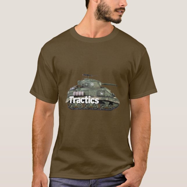 Sherman avec Tractics Nom T-shirt noir (Devant)