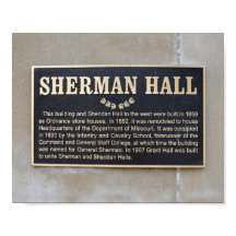 Sherman Hall Sign, Fort Leavenworth, Kansas