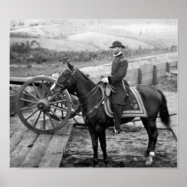 Sherman on Horseback - Atlanta Georgia - 1864 Poster (Vorne)