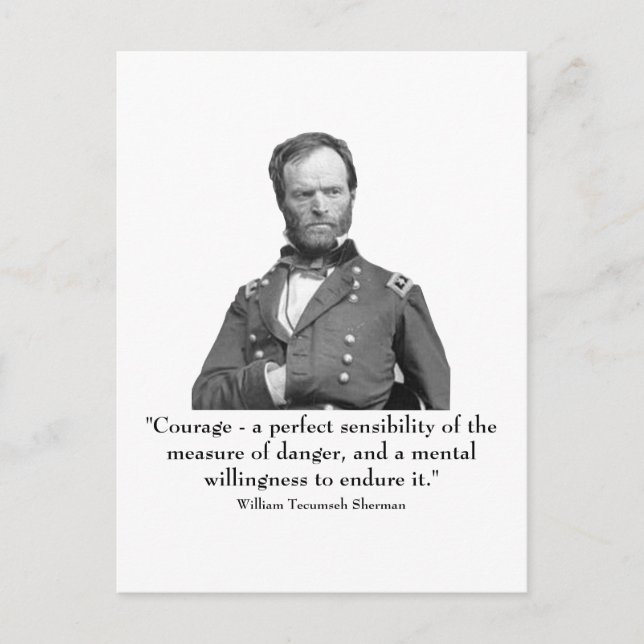 Sherman und Zitat Postkarte (Vorderseite)