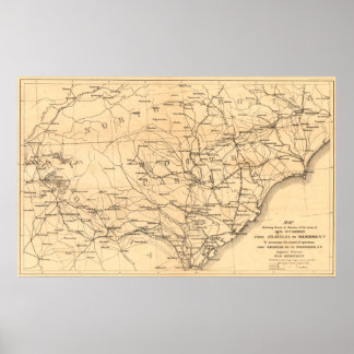 Sherman von Atlanta bis Goldsboro Poster
