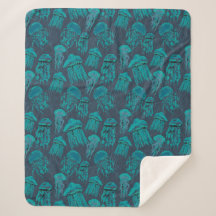 Aquarelle "Deep Sea" Couverture de méduse