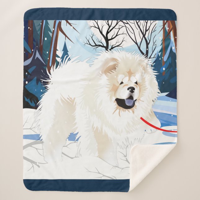 Sherpa AU-DESSUS DE LA RIVIÈRE Crème Chow couverture Sher (Devant)