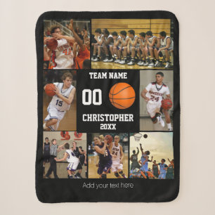 Sherpa Basketball photo collage polaire couverture