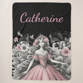 Sherpa Belle couverture de naissance de reine princesse S