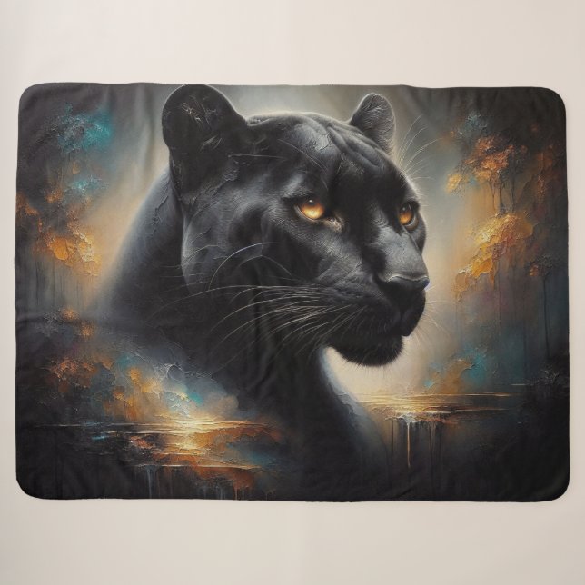 Sherpa Blanket Black Panther Large Sherpadecke (Vorderseite (Horizontal))