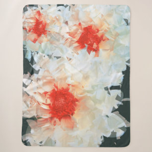 Sherpa Blanket Blume White Black Cubist Sherpadecke