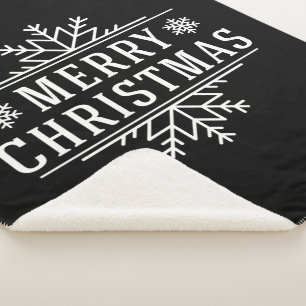 Sherpa Blanket-Frohe Weihnachten Sherpadecke
