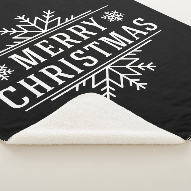 Sherpa Blanket-Frohe Weihnachten Sherpadecke (3/4)