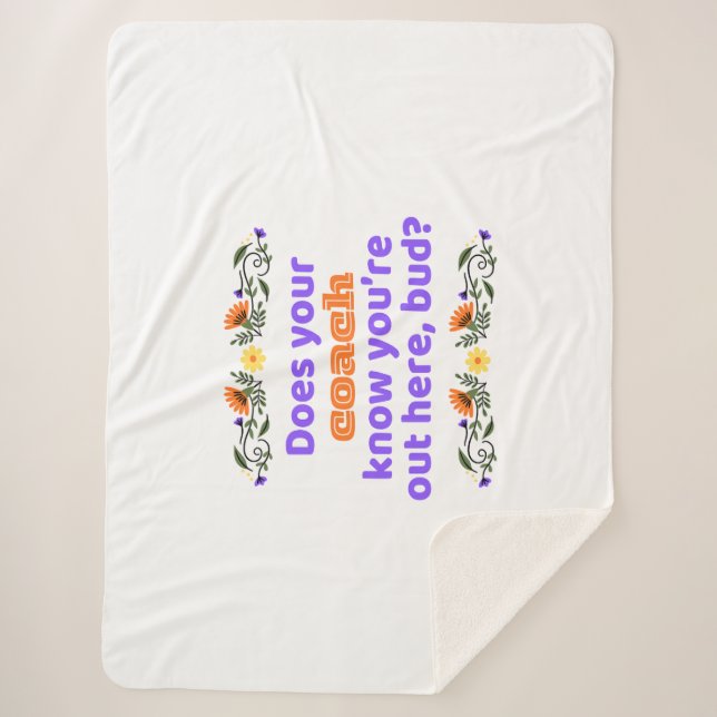 Sherpa blanket hockey gift does coach know sherpadecke (Vorderseite)
