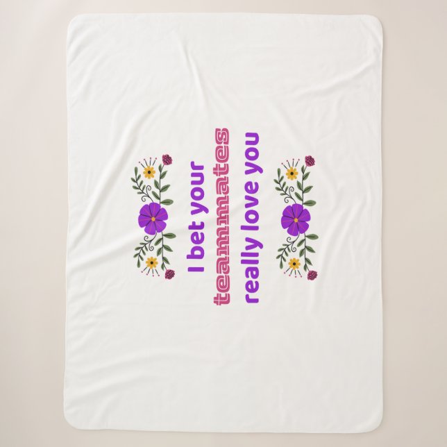 Sherpa Blanket Hockey Rink Blanket Teammates  Sherpadecke (Vorderseite)