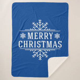 Sherpa Blanket-Large- Frohe Weihnachten Sherpadecke