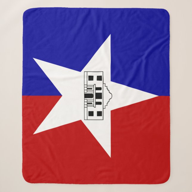 Sherpa Blanket mit der Flagge von San Antonio Sherpadecke (Vorderseite)