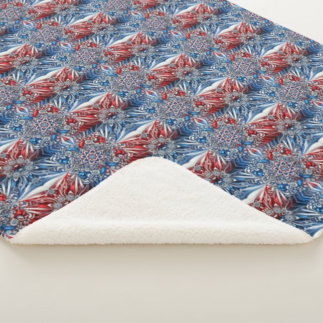 Sherpa Blanket mit französischem Farbdesign Sherpadecke (3/4)