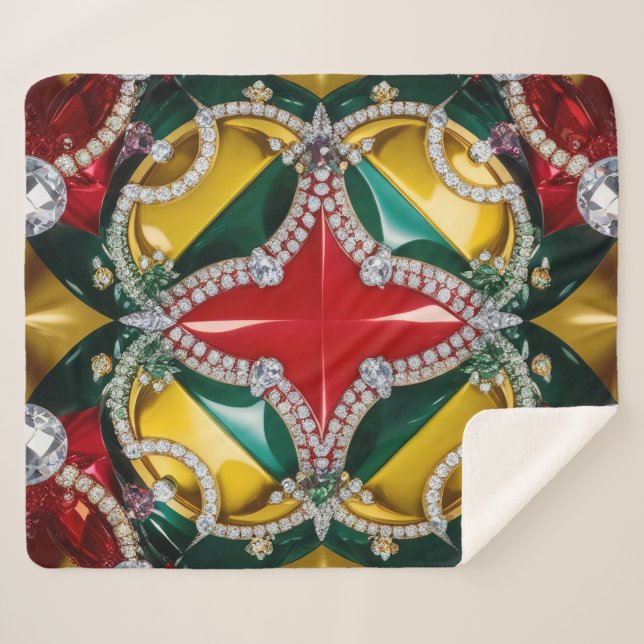 Sherpa Blanket mit Los Angeles Colors Design Sherpadecke (Vorderseite (Horizontal))