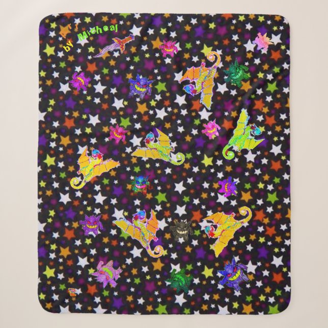 Sherpa Blanket mit Micheals Dragons on Stars Sherpadecke (Vorderseite)
