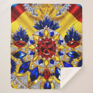 Sherpa Blanket mit rumänischem Farbdesign Sherpadecke