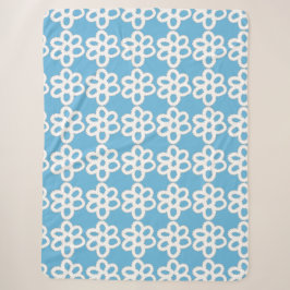 Sherpa Blanket, weißes Spitzen, florales Muster Sherpadecke