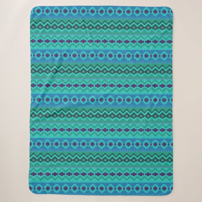 Sherpa blauer südamerikanischer Aztekeklaver Sherpadecke (Vorderseite)
